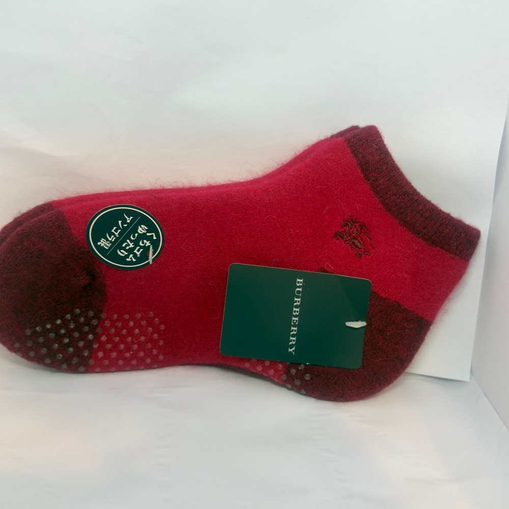 Burberry Deep Red Casual wool Socks - Picture 4 of 8